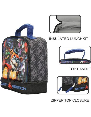 Caja de Almuerzo Aislada Bioworld Five Nights at Freddy's 24.1x19.1cm