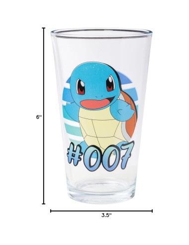 Conjunto de 4 Vasos de Vidrio Pokemon Silver Buffalo 0.47L