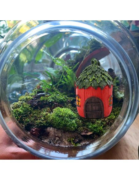 4 Casas de Hadas Miniatura POPKER - Decoración Jardín 5.46cm