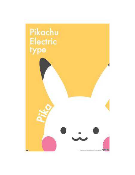 Póster de Pared Pokémon Pikachu Eléctrico Trends 56.8x86.4 cm