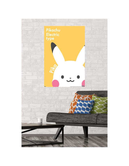 Póster de Pared Pokémon Pikachu Eléctrico Trends 56.8x86.4 cm