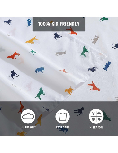 Sábanas Queen Eddie Bauer Niños Buddy el Perro Microfibra