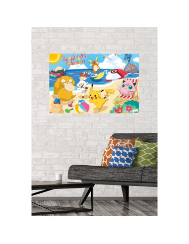 Póster de Playa Pokémon Trends International 56.8x86.4 cm