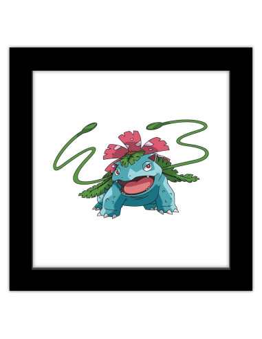 Arte de Pared Gallery Pops Pokemon Venusaur con Marco Negro 30.48 cm