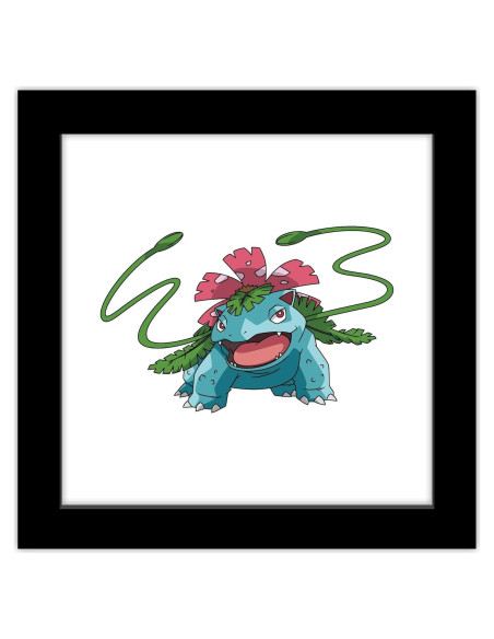 Arte de Pared Gallery Pops Pokemon Venusaur con Marco Negro 30.48 cm