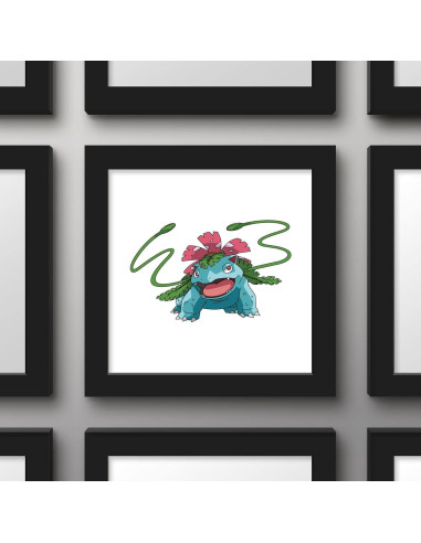 Arte de Pared Gallery Pops Pokemon Venusaur con Marco Negro 30.48 cm