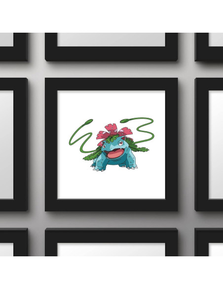 Arte de Pared Gallery Pops Pokemon Venusaur con Marco Negro 30.48 cm