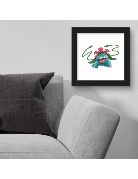 Arte de Pared Gallery Pops Pokemon Venusaur con Marco Negro 30.48 cm