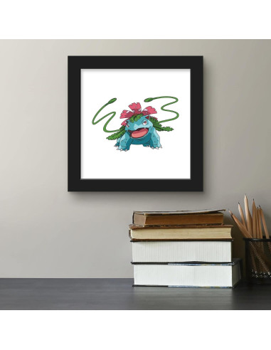Arte de Pared Gallery Pops Pokemon Venusaur con Marco Negro 30.48 cm
