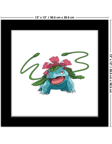 Arte de Pared Gallery Pops Pokemon Venusaur con Marco Negro 30.48 cm