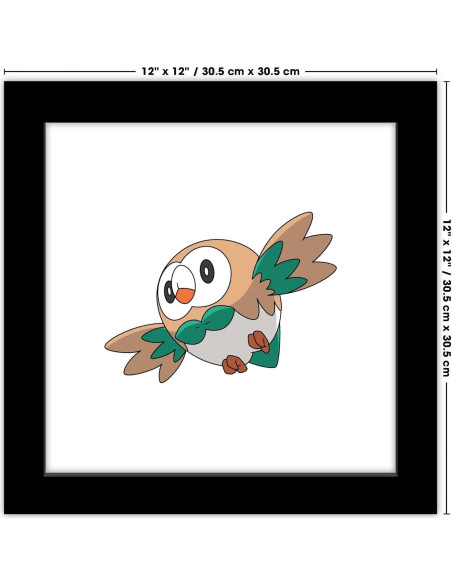 Póster de Arte Pokemon Rowlet Trends International 30.48 cm Póster de Arte Pokemon Rowlet Trends International 30.48 cm