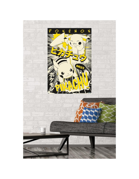 Póster de Pared Pokémon Pikachu Anime Trends 86.36x56.83cm