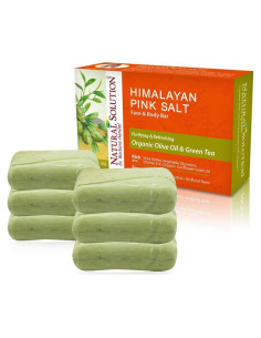 Barra de Jabón Natural Solution Aceite de Oliva y Té Verde 6 Unidades