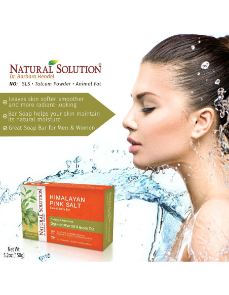 Barra de Jabón Natural Solution Aceite de Oliva y Té Verde 6 Unidades