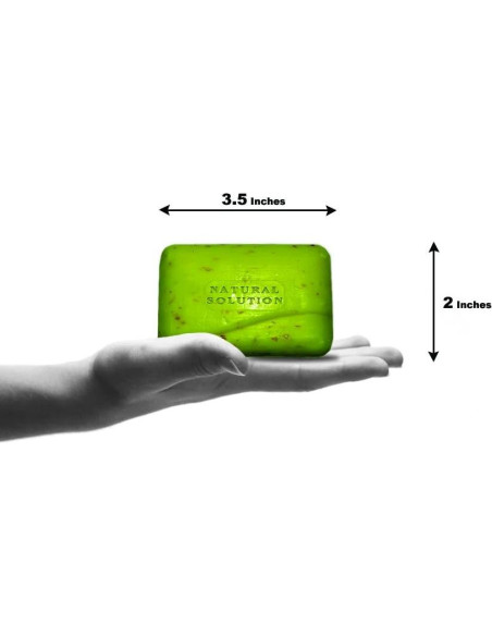 Barra de Jabón Natural Solution Aceite de Oliva y Té Verde 6 Unidades