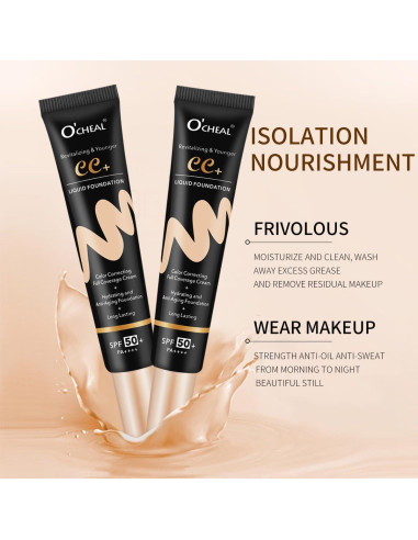 Crema CC O'CHEAL Marfil SPF 50+ Hidratante y Correctora