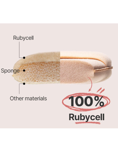 Puff de Maquillaje Ovalado THE TOOL LAB - Rubycell 6.6 cm