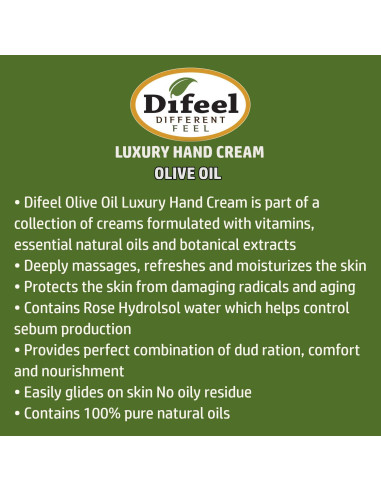 Crema de Manos Difeel 42 ml con Aceite de Oliva y Vitamina E