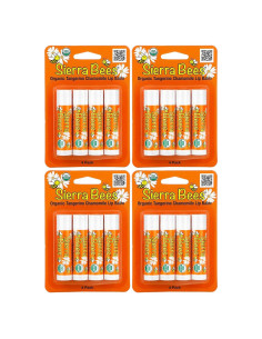 Bálsamos Labiales Orgánicos Sierra Bees Mandarina Manzanilla 4x4.25g