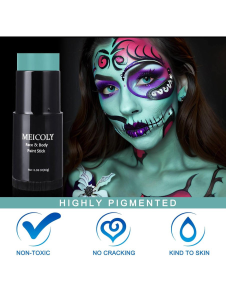 Pintura Facial y Corporal MEICOLY Teal 30g a Prueba de Agua