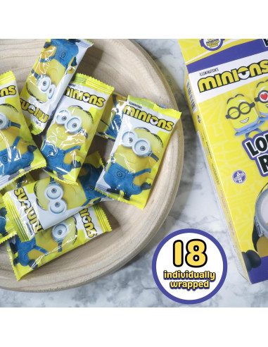 Anillos Lollipop Minions - 18 Caramelos Individuales Sabores Fruta
