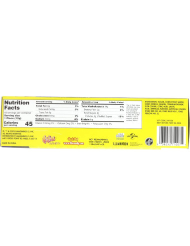 Anillos Lollipop Minions - 18 Caramelos Individuales Sabores Fruta