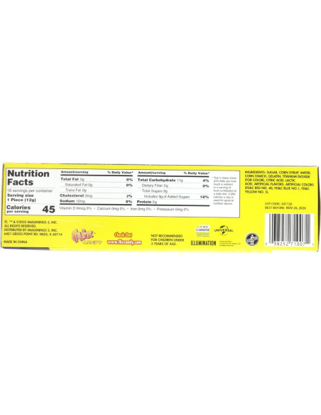 Anillos Lollipop Minions - 18 Caramelos Individuales Sabores Fruta