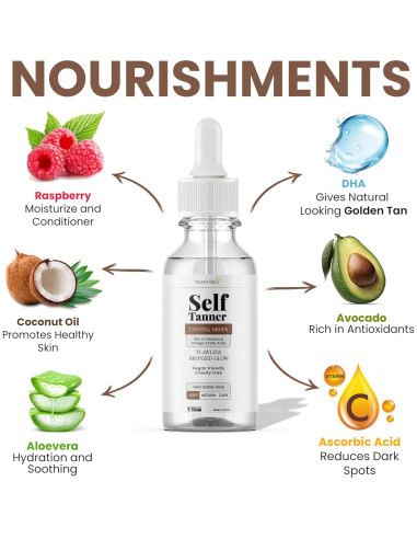 Gotas de Bronceado Autonivelante Team Tan - Claro 91g