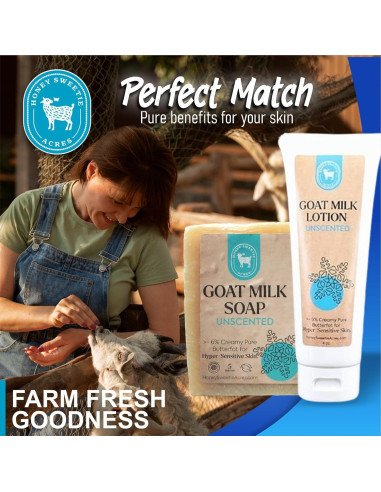 Paquete Cuidado Piel Hecho a Mano Honey Sweetie Acres - Jabón y Loción