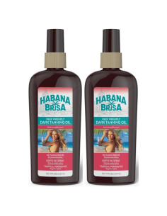 Aceite Bronceador Mineral Oscuro Habana Brisa 2x240ml Vegano