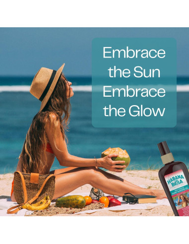 Aceite Bronceador Mineral Oscuro Habana Brisa 2x240ml Vegano
