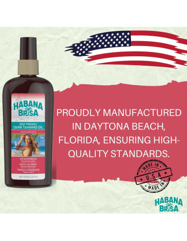 Aceite Bronceador Mineral Oscuro Habana Brisa 2x240ml Vegano