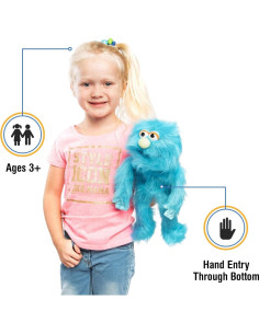 Títere de Mano Monstruo Azul Silly Puppets 35.56 cm 2