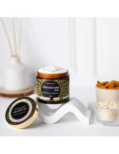 Exfoliante Corporal Orgánico Unisaif Avena y Almendra 100g
