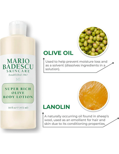 Loción Corporal Mario Badescu 2x Oliva y Colágeno 500ml