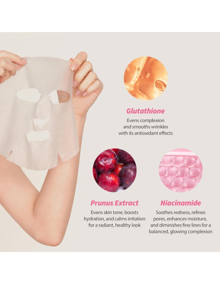 Mascarillas Faciales Diarias MILKTOUCH 30pcs - Glutatión y Niacinamida Mascarillas Faciales Diarias MILKTOUCH 30pcs - Glutatión y Niacinamida
