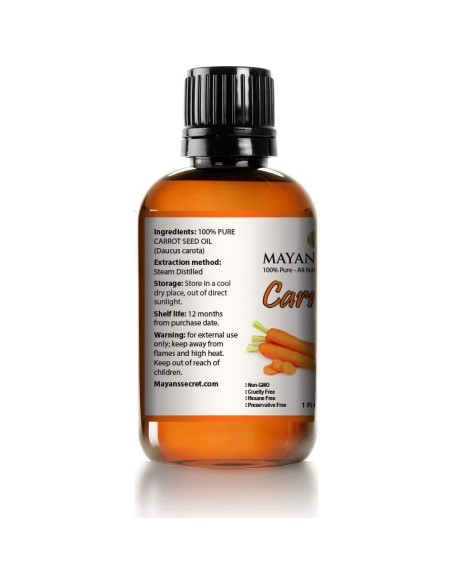 Aceite de Semilla de Zanahoria Puro Mayan's Secret 30ml Aceite de Semilla de Zanahoria Puro Mayan's Secret 30ml