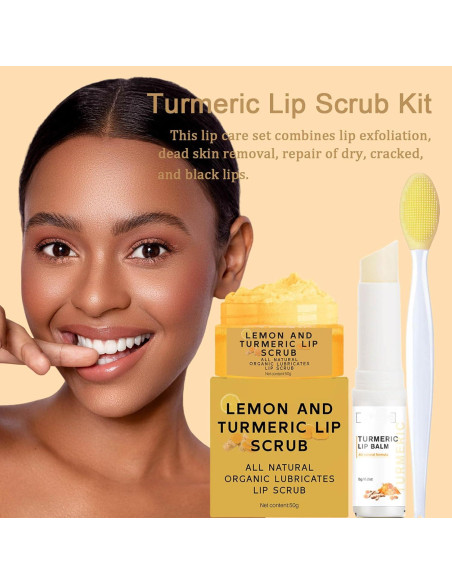 Juego de Cuidado Labial YJLYQF: Exfoliante y Bálsamo Natural