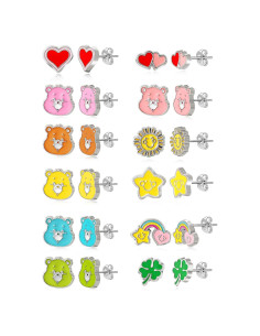 Pendientes de Stud Care Bears Sally Rose Set de 12