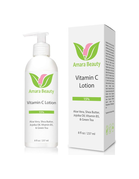 Loción Facial y Corporal de Vitamina C Amara Beauty 15% 227 g