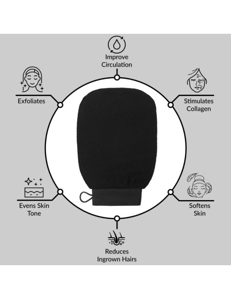 Guante Exfoliante Valitic Negro - Esfregador Corporal y Facial