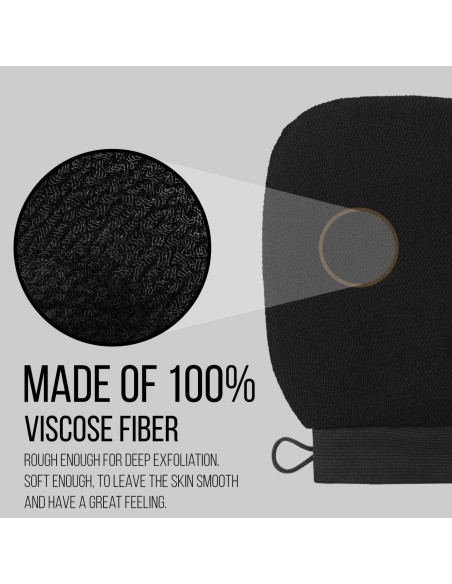 Guante Exfoliante Valitic Negro - Esfregador Corporal y Facial