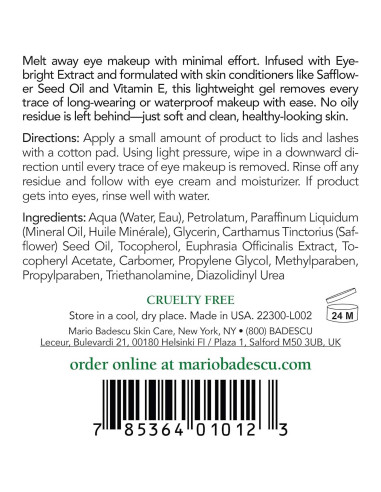 Gel Desmaquillante para Ojos Mario Badescu 118 ml Piel Mixta