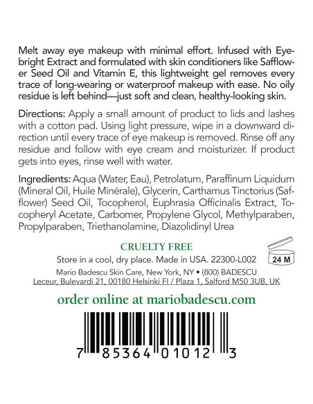 Gel Desmaquillante para Ojos Mario Badescu 118 ml Piel Mixta