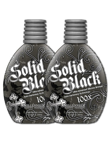 Loción Bronceadora Oscura 100X Millennium Tanning 400 ml - Paquete de 2