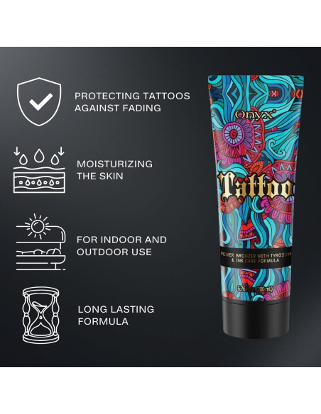 Loción bronceadora Onyx Tattoo 200 ml - Protección tatuajes