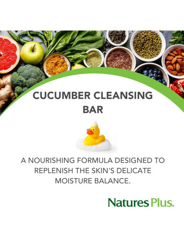 Barra Limpiadora Hidratante de Pepino Nature's Plus 99g - Vegana