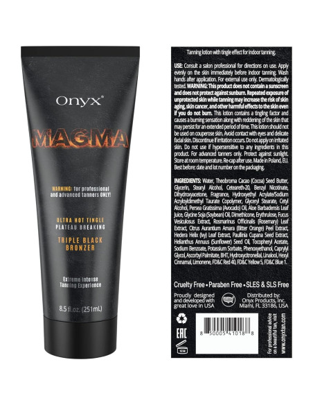 Loción Bronceadora Onyx Magma Tingle 289g - Acelerador Interior