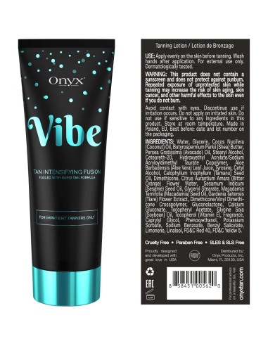 Acelerador de Bronceado Onyx Vibe 221g | Intensificador Interior