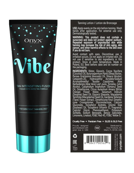 Acelerador de Bronceado Onyx Vibe 221g | Intensificador Interior